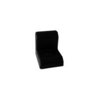 Уголок металлический с заглушкой 21х21мм, черный фото