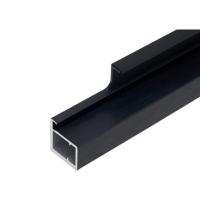 Профиль рамочный с ручкой 200мм, L=2700мм, отделка черный шлифованный  (анодировка) фото