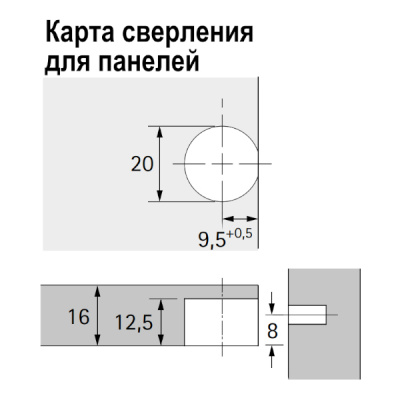 Стяжка эксцентриковая VB 35M, полка 16 мм, пластик, белый фото