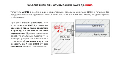 Магнитный толкатель Push-to-Open скрытого монтажа, графитовый Boyard фото