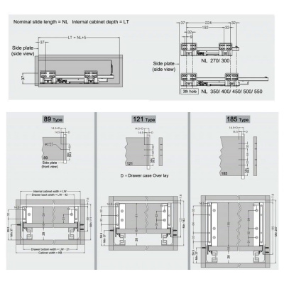 Ящик Slim Box 500мм H=121мм Samsung, белый  фото