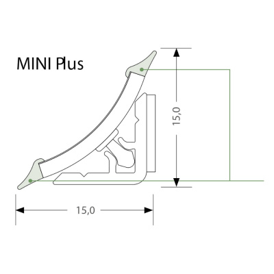 Мини-бортик 157L Алюминий 4,2м 98102 Алюминий фото