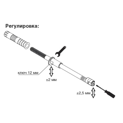Менсолодержатель скрытый, L=170мм, d=14мм, с регулировкой фото