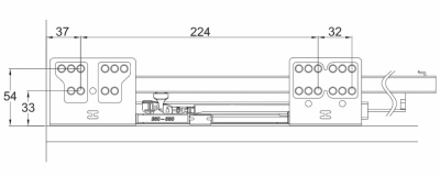 Ящик Irex Box 450мм H=180мм с 2 рейлингами Samsung, серый металик фото